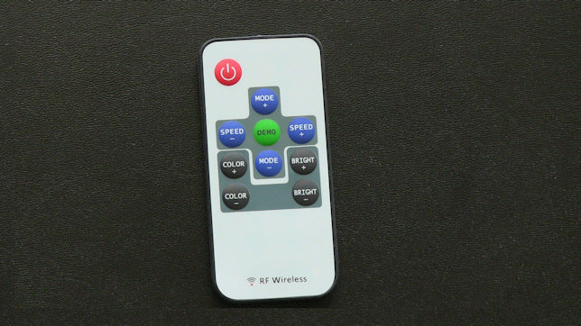 Wireless, credit-card sized Remote Control with 100 foot long range